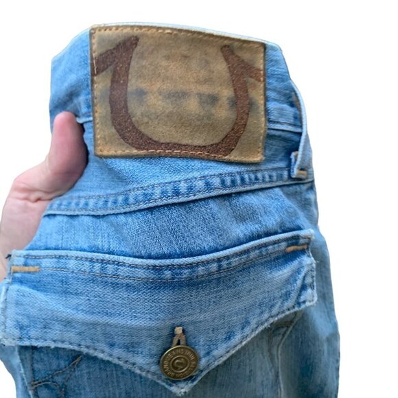 Vintage True Religion Jeans Size 30 Leather Tab Blue - Picture 4 of 7